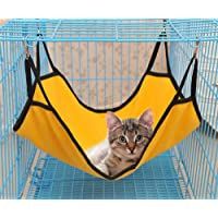 Oyccen 2 Piezas Hamaca de Gato Suave Cama Colgante de Jaula de Gatito Mascota Jaula Hamacas para Hurón Conejo Pequeños…